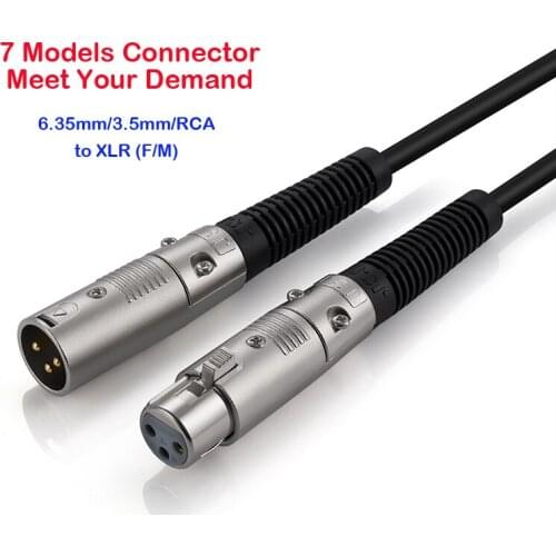 WinAqum Enthusiasts Level RCA 6.35mm 3.5mm Jack to XLR M/F Cable Audio Adapter Cable XLR 3PIN Mono Stereo Speaker 7 Model Plug
