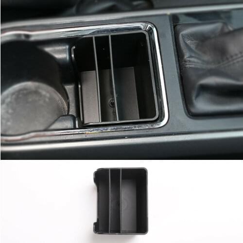 For Toyota Tacoma 2016-2020 ABS Plastic Black Car Central Control Cup Holder Compartment Storage Box Phone Tray Accessories
