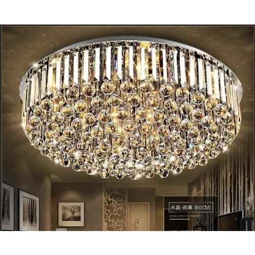 Free Shipping Crystal Ceiling Light For Living Room Indoor Lamp with Remote Controlled Luminaria Home Decoration Ceiling Lights