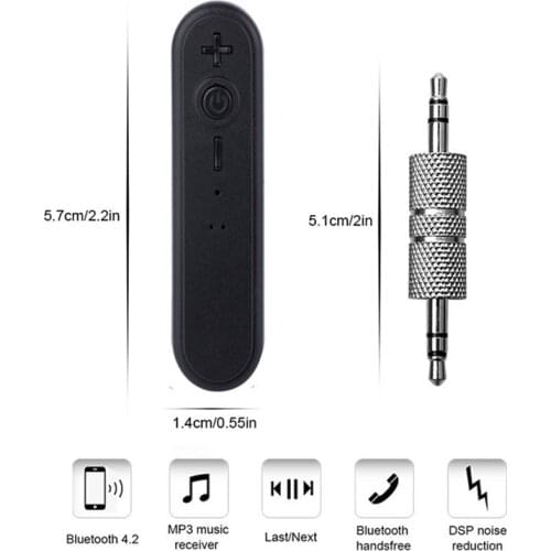 Bluetooth Transmitter Audio Receiver 3.5mm Jack Aux Speaker Adapter Music Handsfree Bluetooth Car Kit Clip Aux Adapter