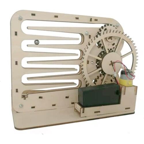 Wooden DIY Model Marble Run Racing Ball Zuma Mechanical Game Engineering Building Kits Assembly Educational Toys For Kids Adult