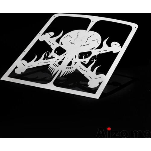 Chrome Motorcycle Skull Radiator Grills Guard For Yamaha Banshee 1987-2012 Radiator Protector Cover