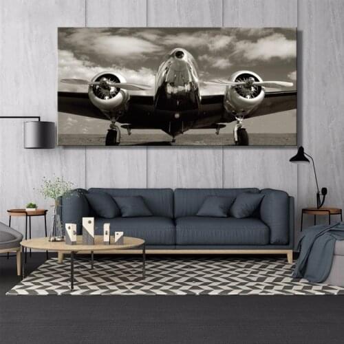 Airliner Plane Airplane Transport Canvas Paintings Blue Sky Landscape Posters and Prints Wall Art Pictures for Living Room Decor
