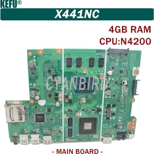 KEFU X441NC is suitable for ASUS VivoBook Max X441NC X441N notebook computer motherboard 4GB-RAM N4200 GT810M 100% test ok