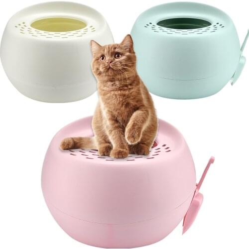 Pet Cat Litter Box Lid Cats Toilet Splash-proof Fully Enclosed Pet Litter Box Cat Supplies with Ergonomic Large Litter Scoop