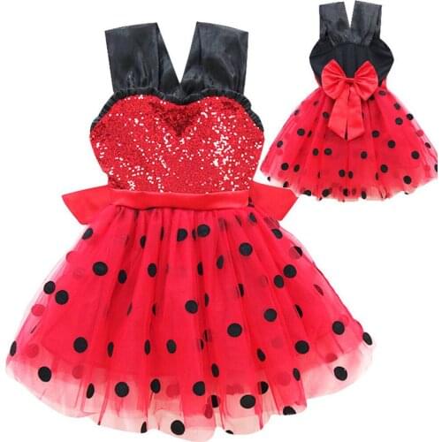 Girls Halloween Costume Red Dots Dress Girls Veil Dress with Patch Bag Baby Girl Birthday Wedding Party Lady Cat Bow Vestidoes
