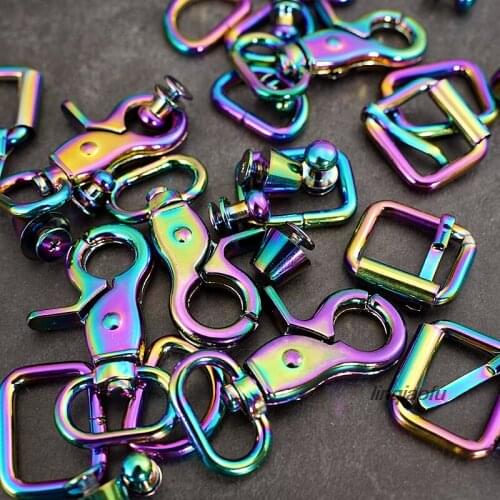 Colorful color-plated handbag hardware accessories, handmade DIY leather hook bottom stud monk head