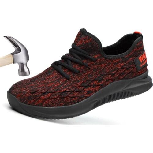 Summer Breathable Work Safety Shoes Men Steel toe Mens Ultra Boots Sneakers Anti-smashing Puncture Proof Casual Ultra Sneakers