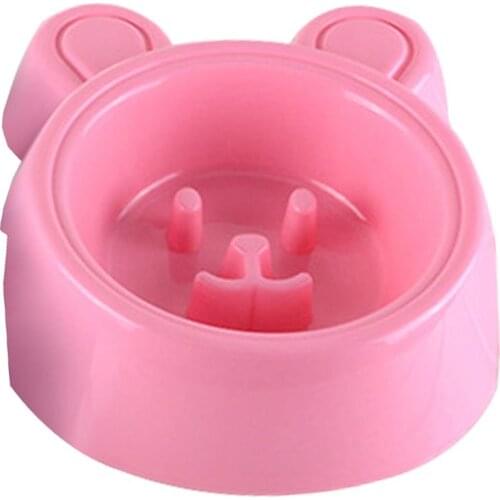 Cute Pet Slow Feeder Rabbit Shape Design Non-slip Anti-gulping Pet Feeding Bowl Dog Bowl Pet Supplies Feeding Bowls