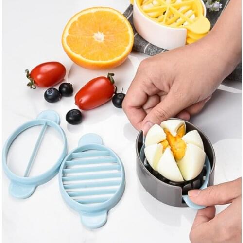 Multifunctional Egg Cutter Fruit Vegetable Cutting Gadget Kitchen Cooking Accessories Slicing Divider Egg Tools