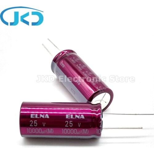 5PCS NEW Thailand ELNA RA3 25V10000UF 18X40MM Audio Electrolytic Capacitor 10000uF25V 85℃ RA3 10000uF 25V 100% NEW and ORIGINAL