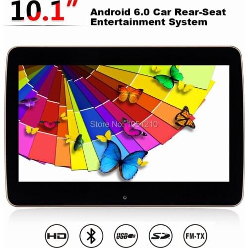 Ouchuangbo Android 6.0 Car Headrest pillow MP3 Player Monitor support 1080P video 10.1 inch Quad core