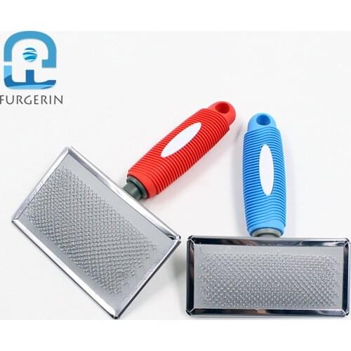 Dog Grooming Comb Multi-purpose Plastic Handle Stainless Steel Needle Combs for Cat Brush Cleaning Remove Floating Hair S/M/L