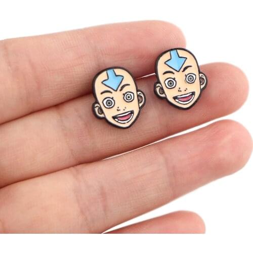 DZ959 Anime Avatar The Last Airbender Earring for women Stainless steel Earring Enamel Art Stud Earrings Gifts Girl