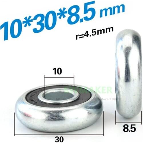 10*30*8.5mm R type pulley, bearing steel, wear-resistant and smooth, rolling mechanical equipment drawer showcase metal wheel