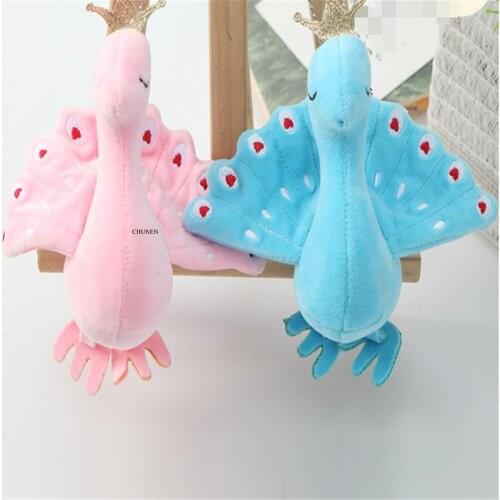 Lovely Gift Animal Plush Toy , 2Colors - 15CM Middle Size , Key Chain Peacock Stuffed Plush Doll