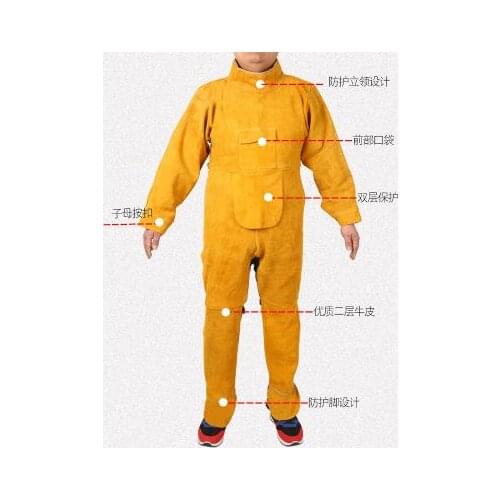 Welding, heat insulation, heat resistance, arc radiation protection, welding work clothes, labor protection apron with sleeve