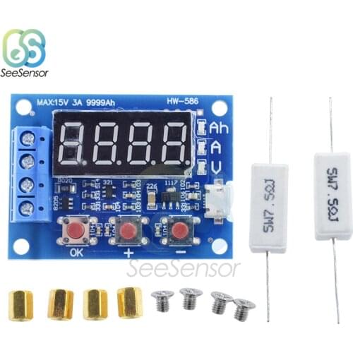 1.2V 12V ZB2L3 18650 Li-ion Lithium Battery Capacity Tester Resistance Lead-acid Battery Capacity Meter Discharge Tester