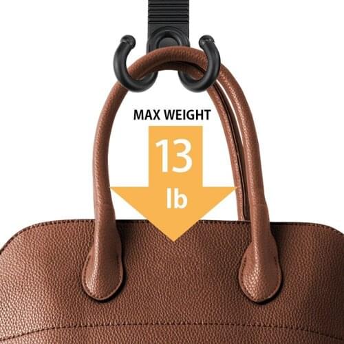 Car Headrest Hook Seat Back Hanger For Bag Handbag Purse Grocery Cloth Portable 2in1 Multifunction Clips Hook