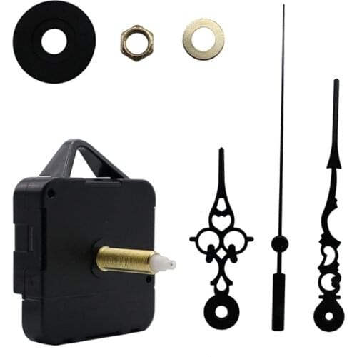 1set Silent Wall Clock Mechanism Quartz Movement Machine Black Hands Repair Kit Tools Replacement Accessories