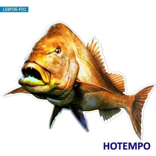 20cm 7.87inch Laser Dazzling Golden Largemouth Bass Perch Big Size Fish Outdoor Stickers for Laptop Luggage Car Fashion Stickers