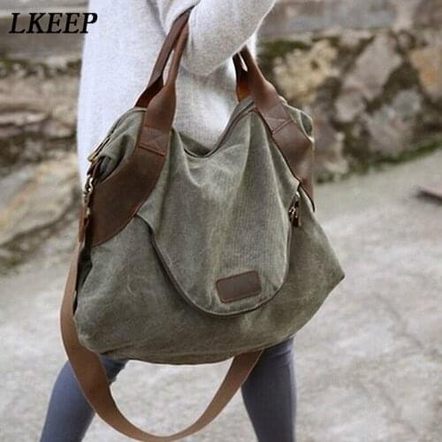 2020 Large Pocket Casual Tote Womens Handbag Shoulder Handbags Canvas Capacity Bags For Women Messenger Bags
