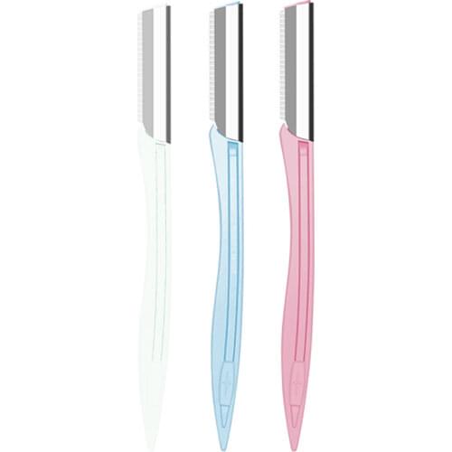 3Pcs/Set Portable Eyebrow Trimmer Multipurpose Exfoliating Dermaplaning Tool Razor With Precision Cover Beauty Makeup Tools