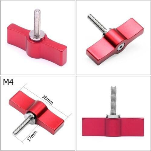 4pcs Aluminum Adjustable Handle 17mm M4 M5 M6 Thread Screw Adapter T shape Locking Screw Clamp Wrench Spanner Camera Accessories
