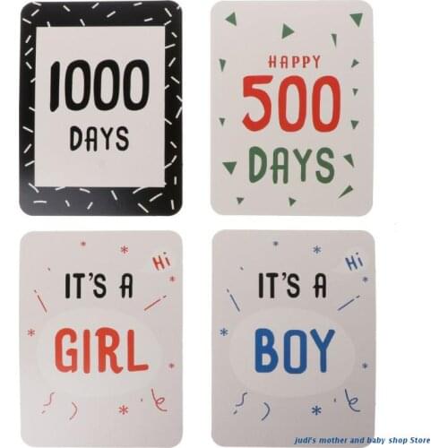 67JC 20Pcs/Set For Memory Baby Pregnant Women Monthly Photograph Sticker Fun Month 1-12 Milestone Cards