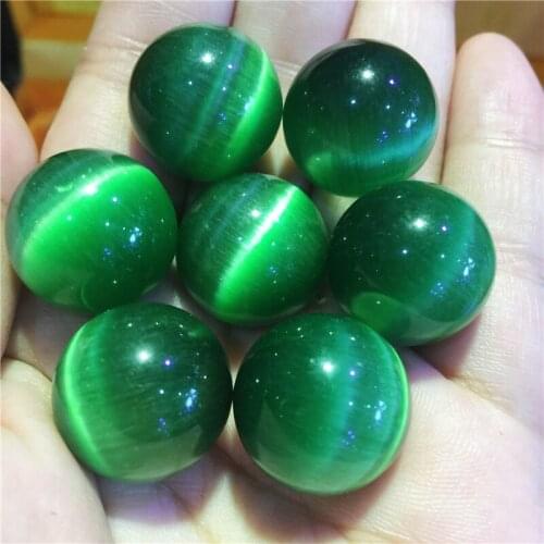 7pcs Beautiful Cat Eye Crystal green ball multi-color Seven star array home decoration 20mm