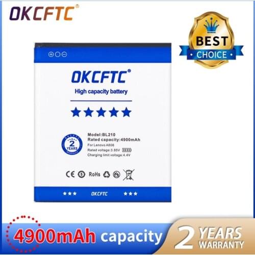 OKCFTC BL210 4900mAh Battery for Lenovo S820 A656 S650 S658t S820E A770E A750E A766 A658T A828t A536 Battery
