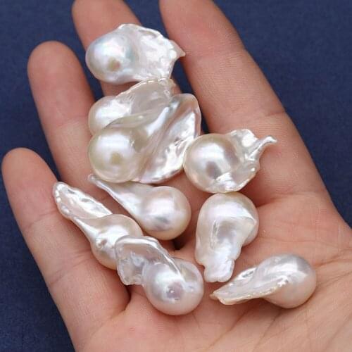 1PC Natural Tail Beads Pearls Irregular None Hole Loose Pearls for Making DIY Jewelry Necklace Accessories Size 13x23-15x25mm