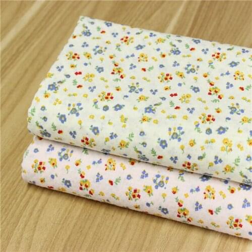 Flower Grid Dot 100% Cotton Print Fabric For Quilting Kids Patchwork Cloth DIY Sewing Dress Fat Quarters Material For Baby&Child