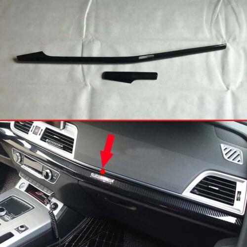 For Audi Q5 FY 2018 2019 Decorate Accessories Carbon Fiber Style Center console Interior Instrument Panel Around trim