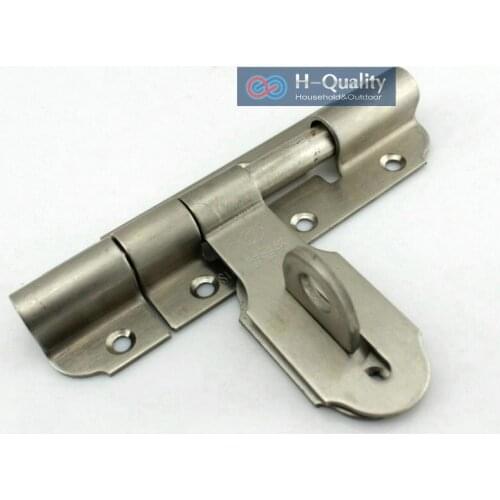 Padlock Door Bolt 5PCS/Lot 6Inch(150MM) Long 304 Stainless Steel Surface Bolt, Horizontal Latch, Door Bolt, Thicken Type