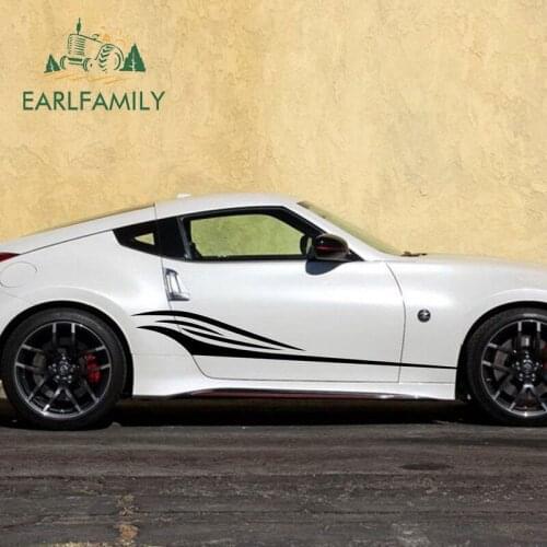 EARLFAMILY 185cm x 24cm 2x Car Racing Pinstripe Graphics Car Stickers Door Decal Vinyl Auto Motor Sticker Car Accessories