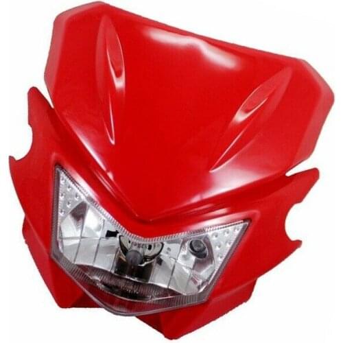 Red Off Road Motorcycle Headlight For Honda Kawasaki Suzuki Yamaha Buell DRZ KLX