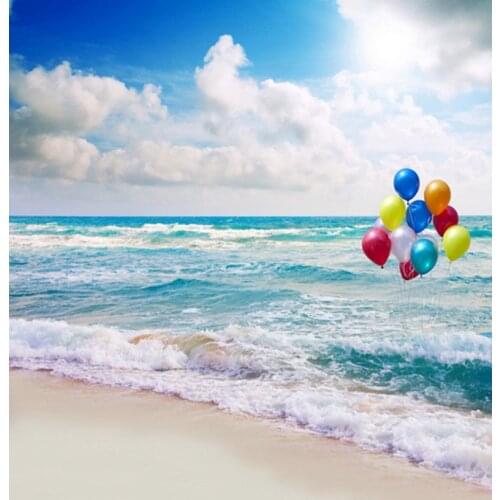 5x7ft Beach Sea Balloon Photography Backdrops Photo Props Studio Background