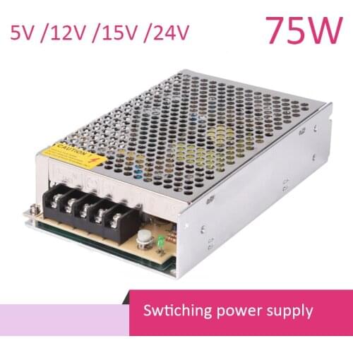 50W 60W 75W single output switching power supply 110V/220VAC dc 5V 12V 15V 24V