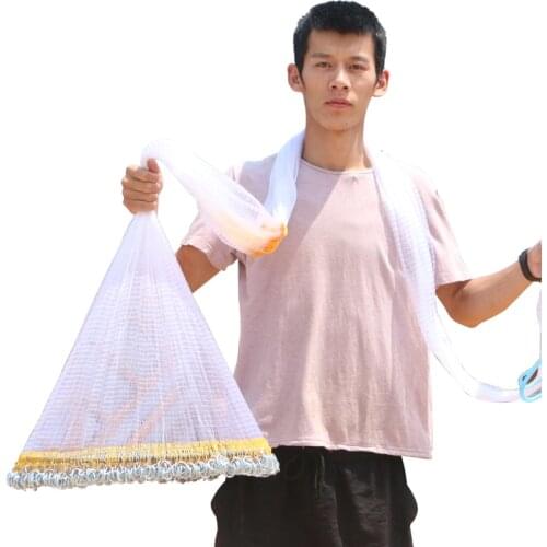 2.1m 3.0m Cast Nets High Strengthen Nylon Monofilament Small Mesh Cast Hand Throw Fishing Net Catch Fishing Network Pesca Peche