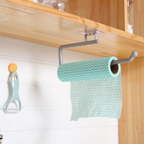 Kitchen Paper Roll Holder Towel Hanger Rack Bar Cabinet Rag Hanging Holder Shelf Bathroom Organizer Shelf Toilet Paper Holder