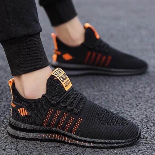 Flying woven mens shoes mesh shoes casual sports shoes large size 39-48 mesh shoes running shoes sneakers 2021
