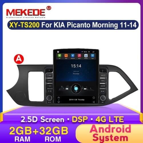 MEKEDE Tesla 9.7'' 2Din 2.5D screen 2+32G Car Audio GPS Stereo For KIA PICANTO Morning 2011-2016 Head Unit Multimedia GPS