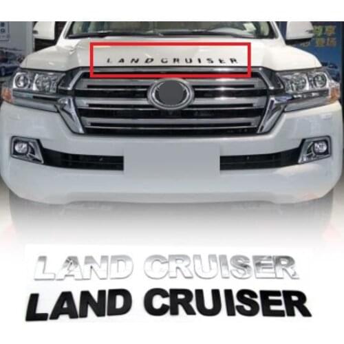 Car Metal 3D Letters Hood Emblem Logo Badge Car Stickers Styling Car Accessories Wording 3D Letter For LAND CRUISER For Prado
