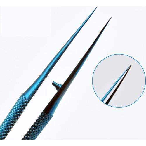 Microsurgical ophthalmology instruments 11cm microscopic tweezers curved platform tweezers forceps experimental tool