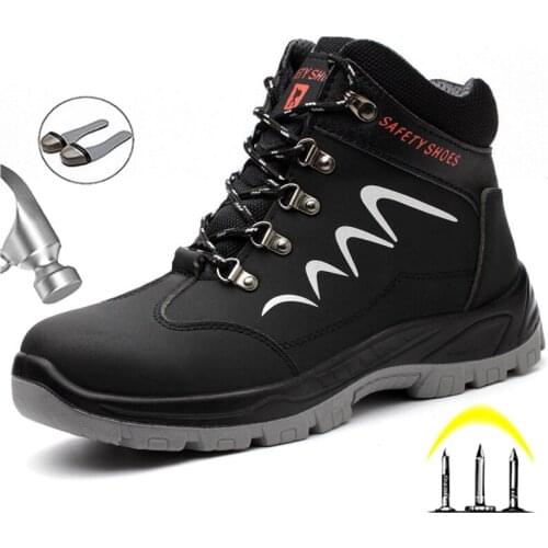 Vogue Men Boots Steel Toe Shoes Work Boots Indestructible Safety Shoes Men Puncture-Proof Work Sneakers Winter Boots Male Shoes