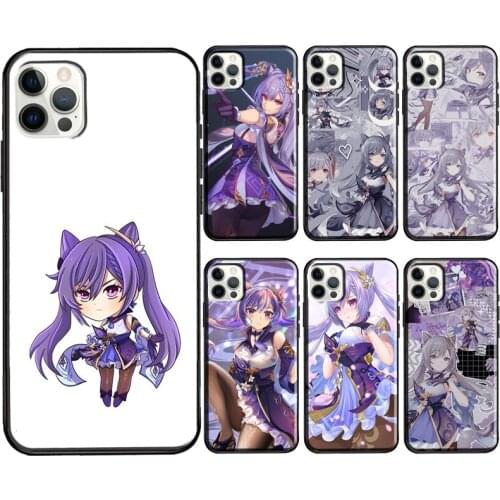 Keqing Genshin Impact Soft Cover For iPhone 12 11 Pro Max X XR XS Max 5S SE 2020 8 7 Plus 12 Mini Phone Case
