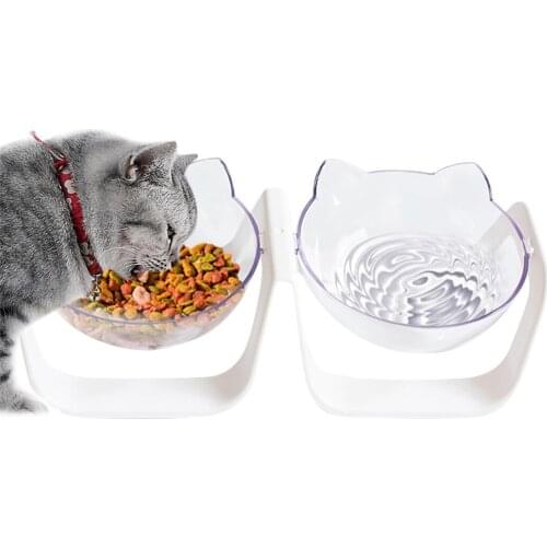 Non-slip Cat Bowls Double Bowls With Raised Stand Pet Food&Water Bowls For Cats Dogs Feeders Pet Products Cat Bowl