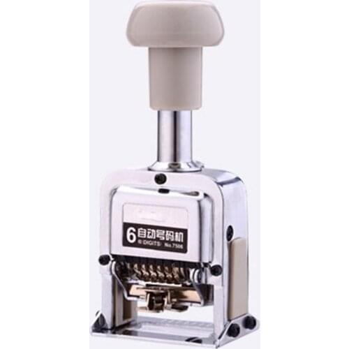 Number Machine 6 position automatic numbering machine into the number coding Page Chapter marking machine digital stamp