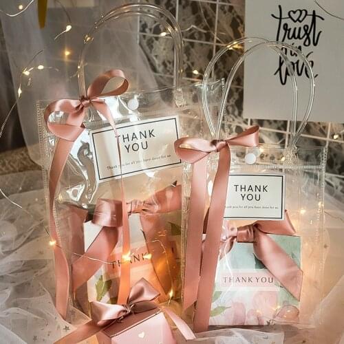 New Clear Tote Toy Gifts Bag PVC Transparent Shopping Bag Shoulder Handbag Environmentally Storage Bags